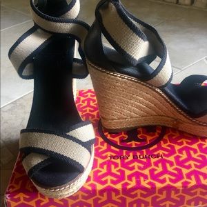 Tory Burch espadrille wedge sandals